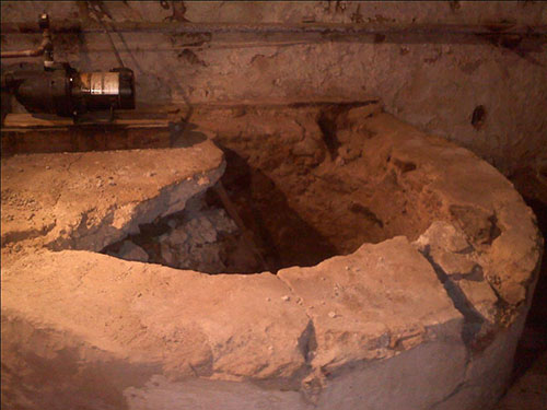 photo of basement cistern