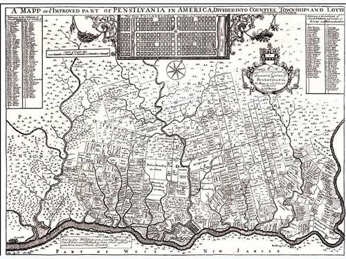 photo of Thomas Holmes Map of Pennsylvania