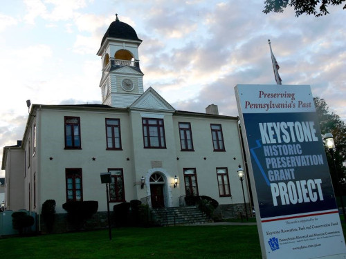 photo of Loller Academy with Keystone Grant sign